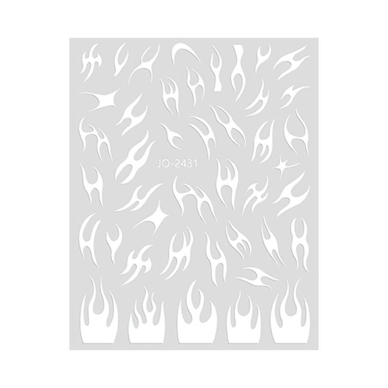 Mirror Thorns Flame Manicure Sticker Hot Gold And Silver Aurora Irregular Metal Nail Sticker Ornament