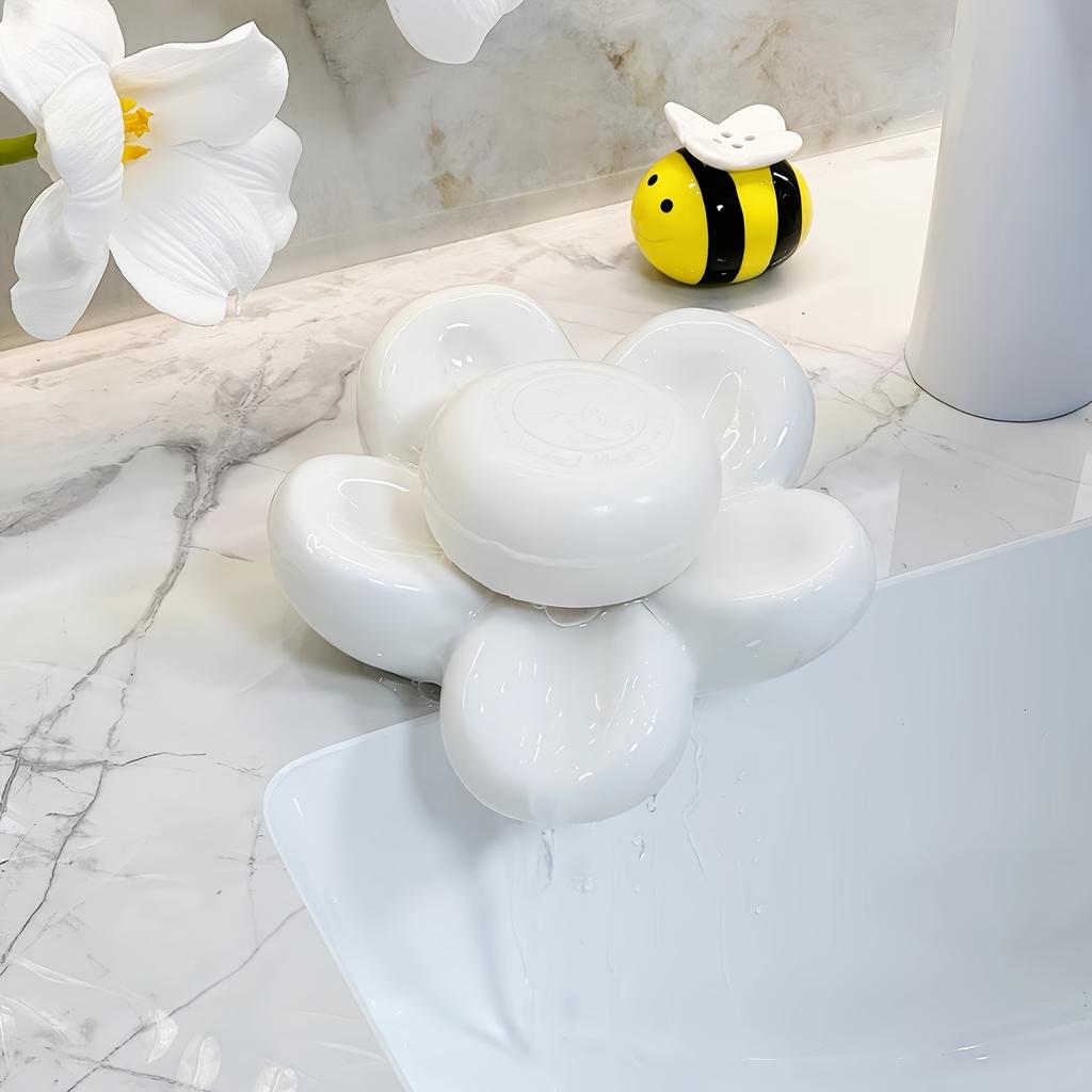 2 st Kreativa Söta Keramiska Tvålfat i Tusenskönaform, Instagramstil Högt Värde Hemdekoration, Lämpliga för Badrumsbänkskivor, Hotelltoalettvaskar