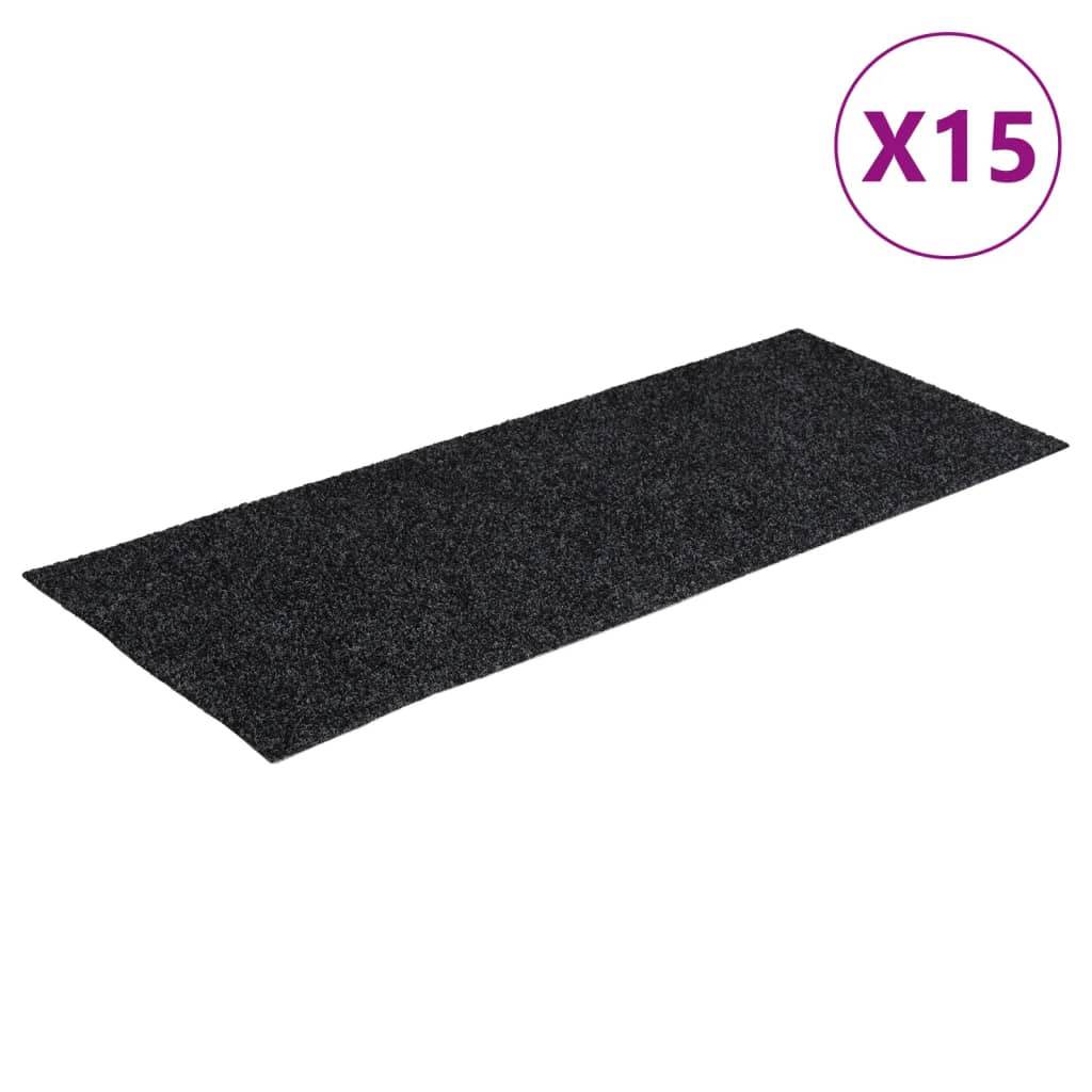 Vidaxl Samoprzylepne Nakładki Na Schody, 15 Szt., 60X25 Cm, Szare
