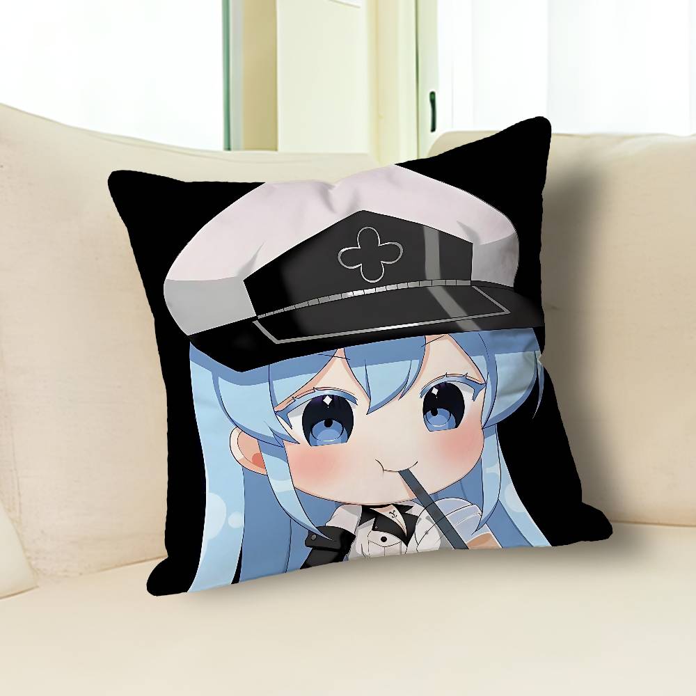 Cool E-Esdeath Kill Anime Berühmtheit Merchandise All-Match Bedruckter Kissenbezug Sofa Auto Büro Zimmer Dekoration Schutz