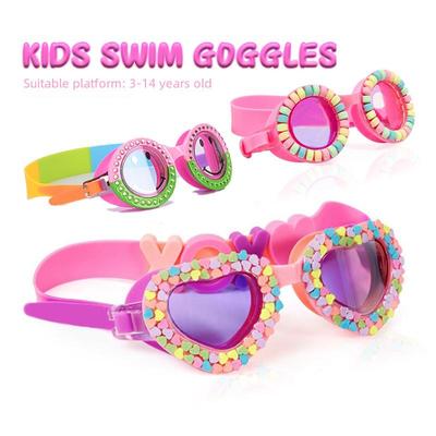 Kids' Waterproof Cartoon Swim Goggles, Anti-Fog Diving Mask for Boys & Girls, Customizable Logo