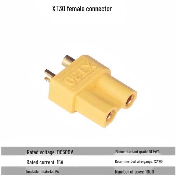 XT60H-F Model Aircraft Plug XT90S XT30U High Current Male-Female Connector for Lithium Battery Charging