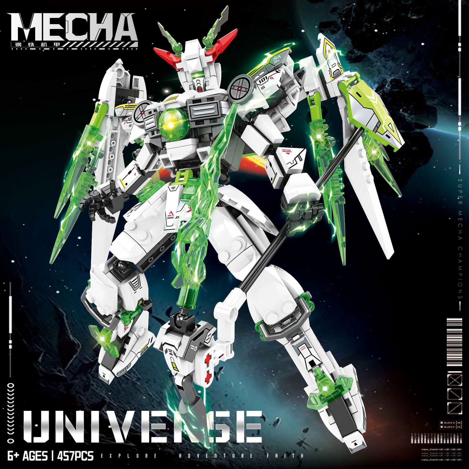 Bai Fen Bai Dolls And Toys Unisex 4 Styles Mecha Robot Building Blocks Set, Diy Assembly Model Kit With Movable Joints, Action Figure Collection For Adults & Teen