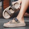 Slippers men's summer outer wear thick-soled non-slip wear-resistant trend sandals new outdoor sports large-size beach sandals men
