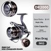 All-Metal Long Cast Spinning Fishing Reel with Lure and Line Compatibility