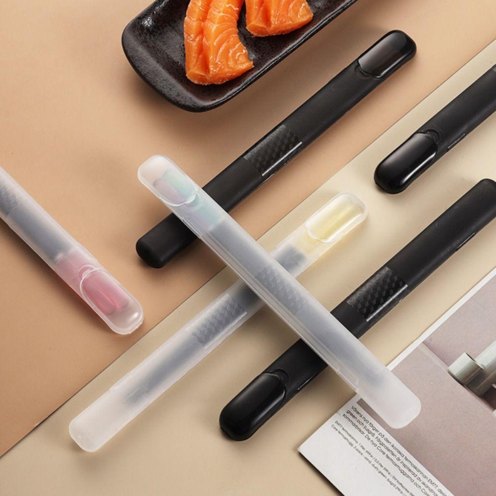 1pcs Transparent Chopsticks Box 26cm Makeup Brush Storage Box High Quality Cutlery Straw Case