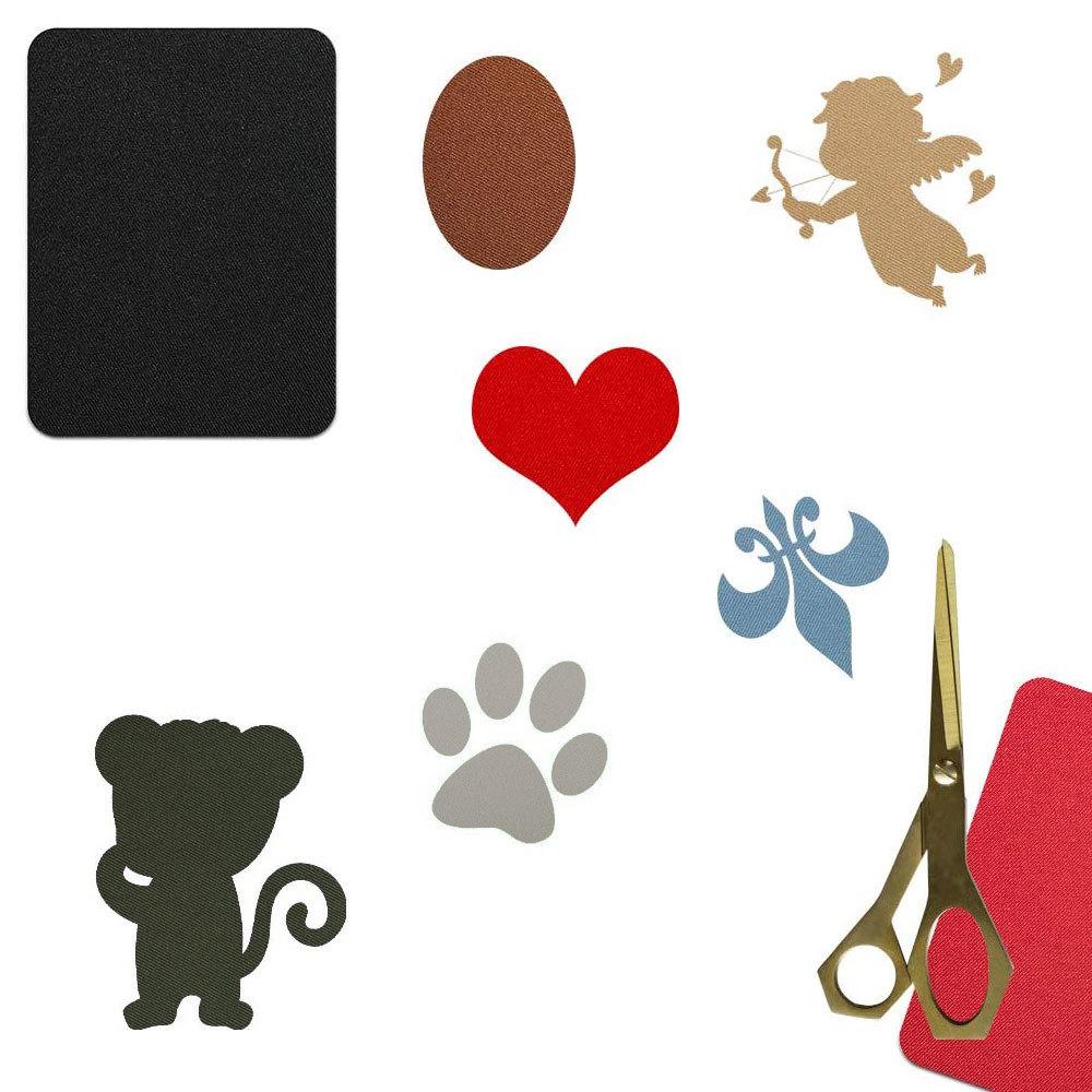 2025 Trendy 5pcs Self-Adhesive Denim Repair Patches Kit - No Sew Iron On Fabric for Jeans Jackets Bags DIY Colorful Decoration