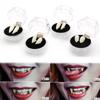 Halloween Vampire Teeth Environmentally Resin A Pair Horror Denture Props With Tooth Gel Easy Mount Cosplay Props Decor