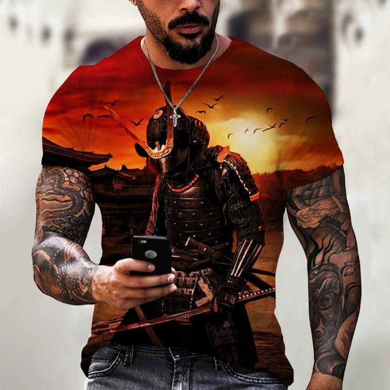 

Vintage Men s T Shirt 3D Print Tees Casual Short Sleeve Pullover Oversized Man Clothing Summer Outdoor O Neck T-Shirt L
