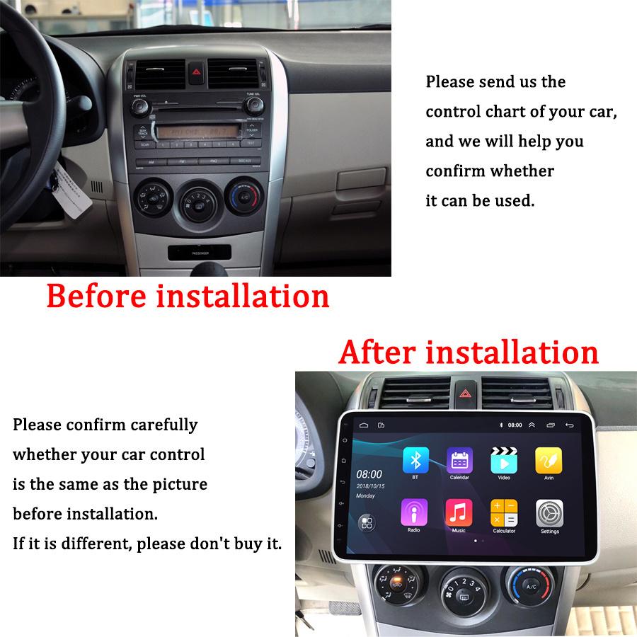 Toyota Corolla 07-13 Rotating Screen Car Radio - 10.1" Android