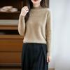 Women's High Neck Cashmere Wool Sweater, 2025 Edition - Thickened White Knitwear for Autumn and Winter