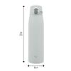 ZOJIRUSHI Water Large Stainless Steel Matte Integrated Lid and Easy to Only 3 Items to Wash Bottle, Seamless, Capacity, 950ml, One-touch Mug, Gray,