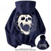 American Street Trendy Brand Skull Element Printed Fashion Trend Hoodie High Street Men's Casual Loose Hoodie With Hat