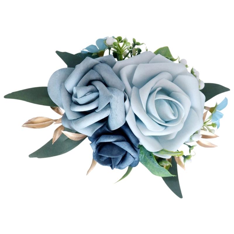 5Pcs Rose Wrist Corsages Wristband for Bridal and Bridesmaid, Wrist Corsages for Wedding Ceremony Anniversary Proms
