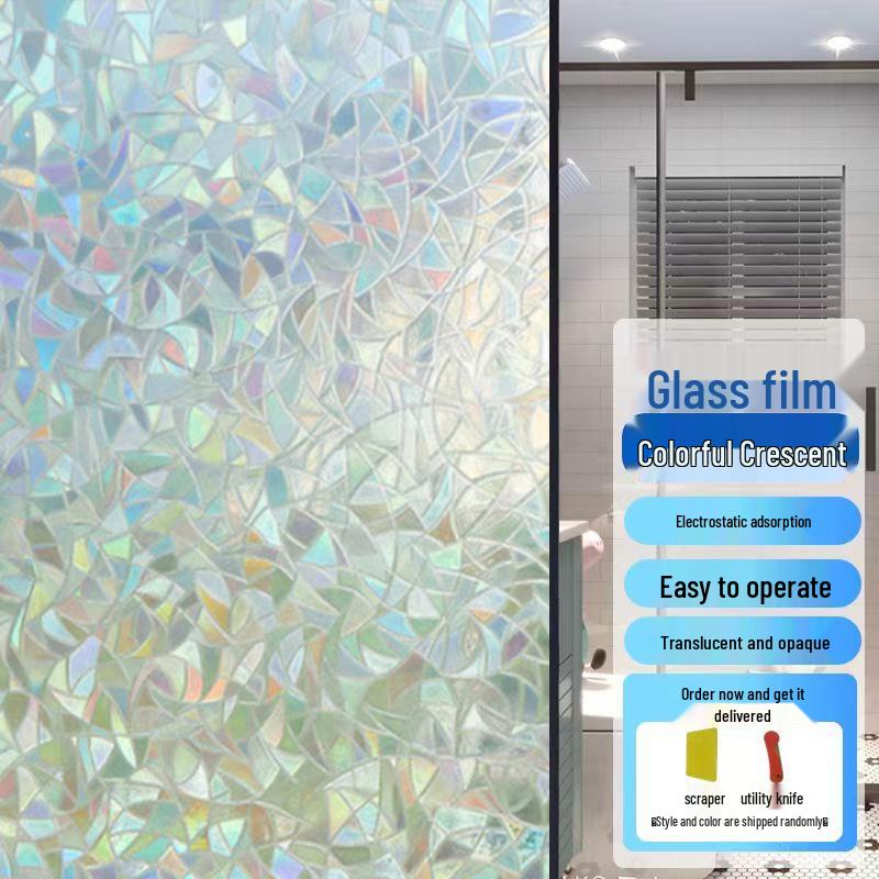 Thickened Privacy Window Film - Light-Proof, Electrostatic Glass Sticker for Bedroom and Office Use