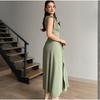 2025 Summer European and American Solid Color French Temperament Commuting Dress