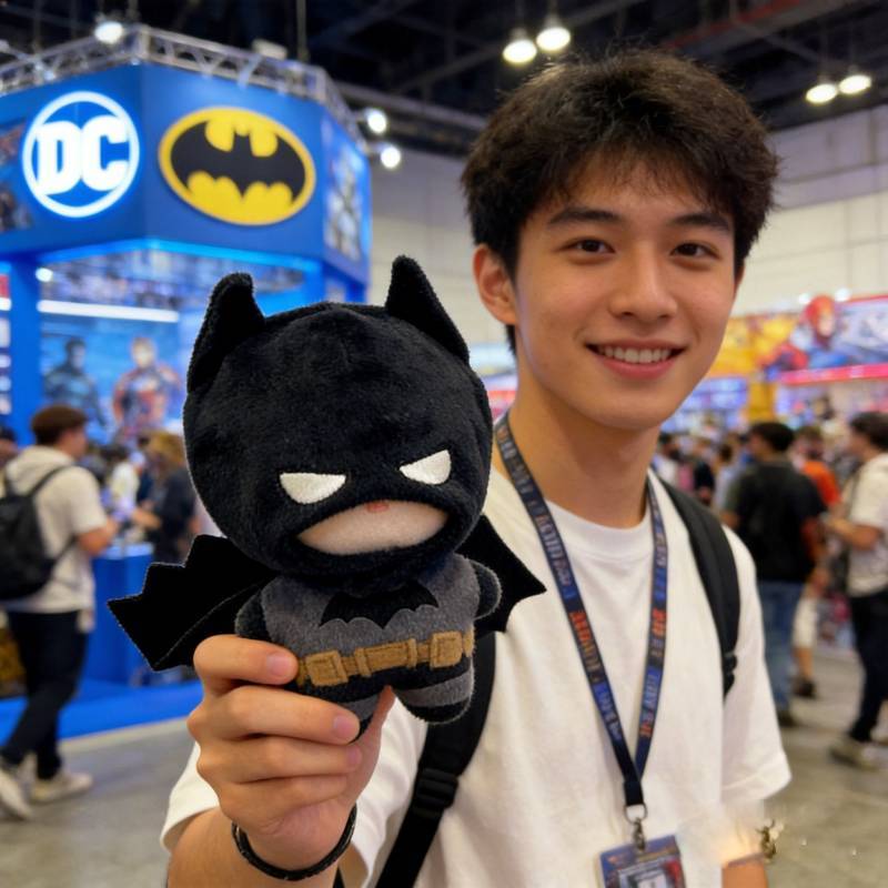 Batman Bruce Wayne Plush Toy With Batthemed Headgear For Teens And Collectors