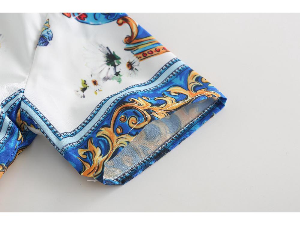 2025 Frühling Mädchen Gänseblümchen Hofdruck Kleid - Kinderbekleidung