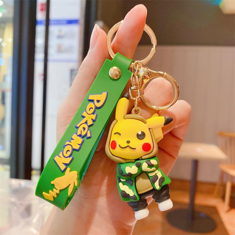 Söt Tecknad Utsökt Kreativ Pikachu Docka Nyckelring Kedja Bilnyckelring Väskhänge Gåva