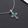 Classic Zircon Cross Necklace Iced Out Hip Hop for Men and Women Bling Pendant Punk Jewelry Gifts