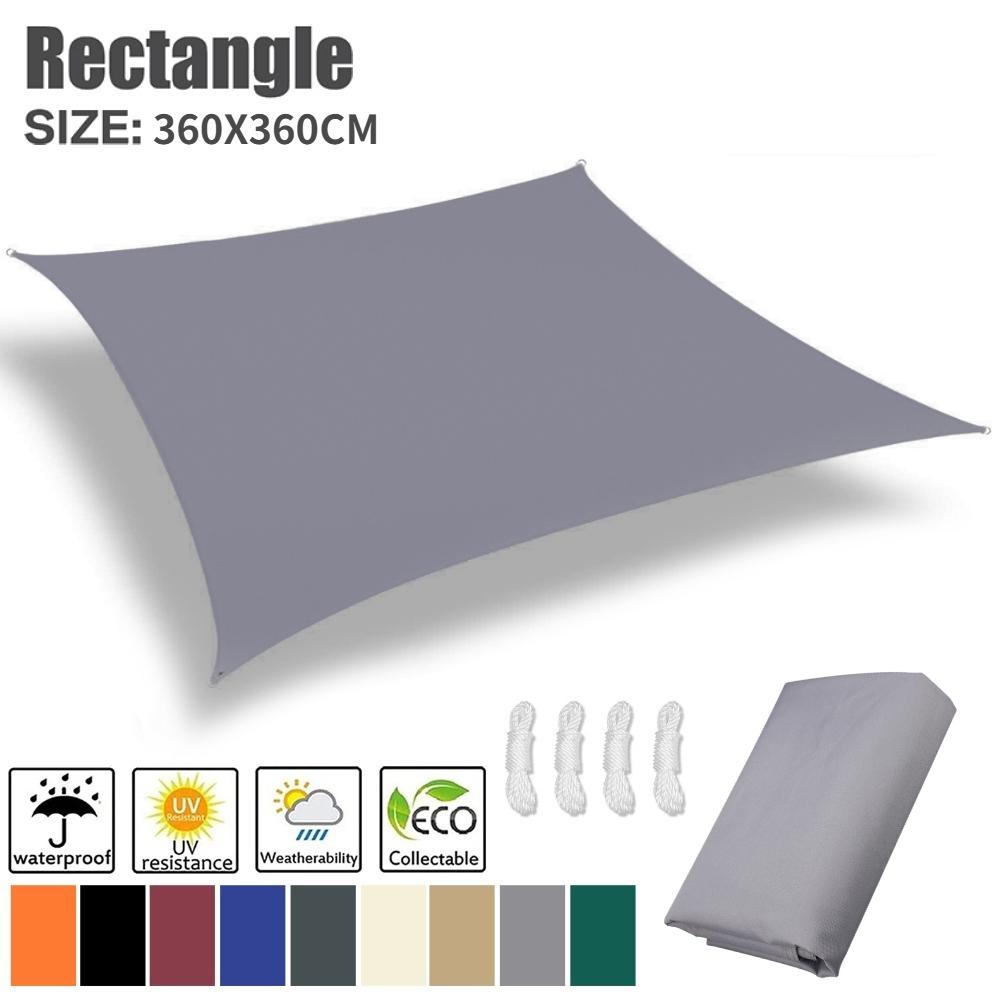 Sun Shade Sail 2/3/4/5/6M Rectangle UV Block Sunshade Cloth for Backyard Yard Deck Patio Garden Outdoor Activities and Facility