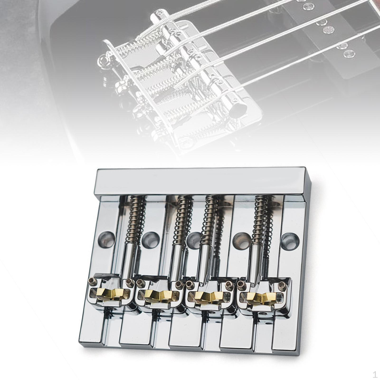 

4 String Bass Guitar Bridge Saddles Professional Player Musical Instrument DIY Projects серебряный