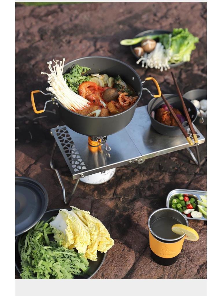 Ultra-Light 5-Piece Anodized Aluminum Camping Cookware Set