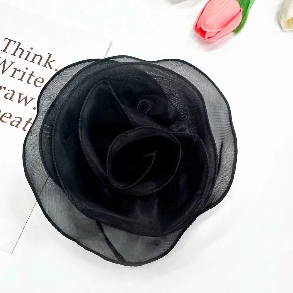 Multi-layer Organza Large Flower Patch Chest Flower Handmade Clothing Patch Brooch Accessories 3D Clothes Appliques Sewing