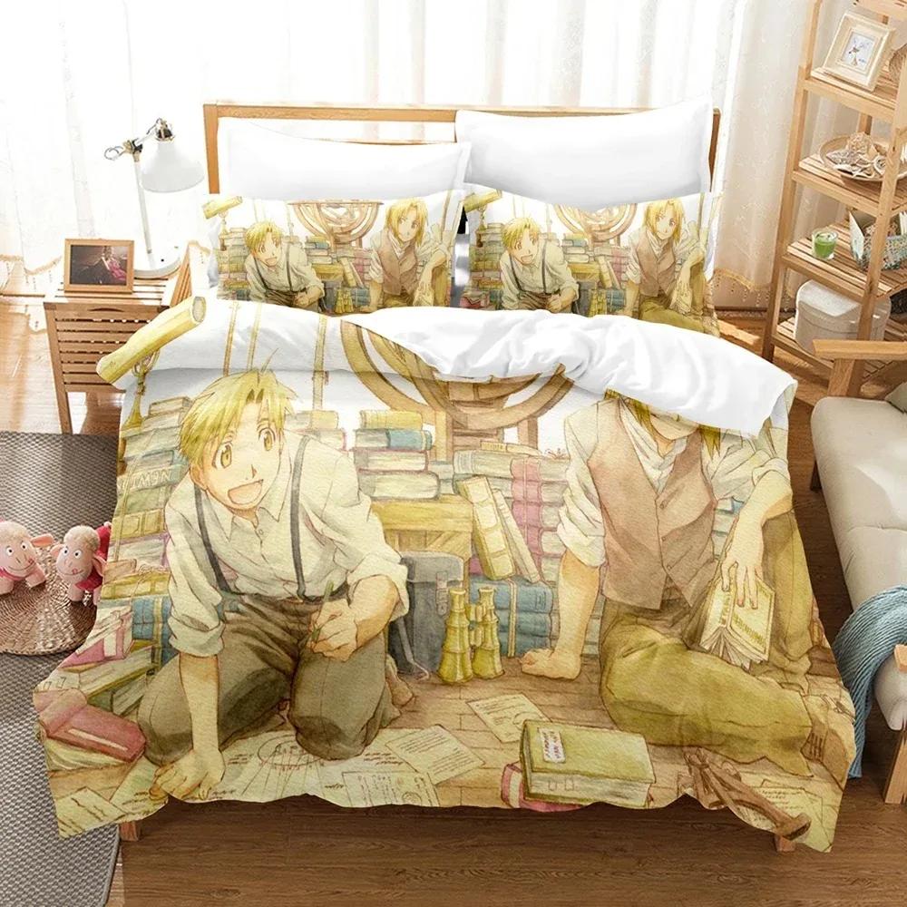 3D FULLMETAL ALCHEMIST Bedding Sets Duvet Cover Set With Pillowcase Twin Full Queen King Bedclothes Bed Linen Home Textile