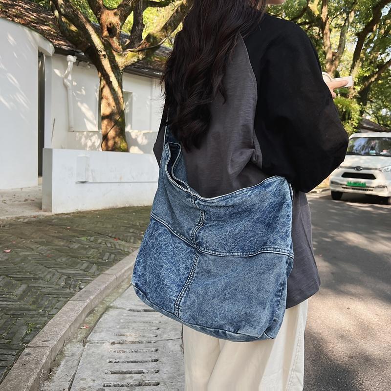 Lässige Denim-Tasche, weibliche Studenten-Umhängetasche, Jugend-Umhängetasche