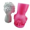 3D Large 20CM Flower Cover Eyes Boy Plaster Ornament Silicone Mold European Style Character Scented Candle Mould Silicone Mold