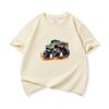 Kids Cotton T Shirt Bold Multicolor Offroad SUV Print Crew Neck Short Sleeve Tee Casual Boys Girls Summer Tops