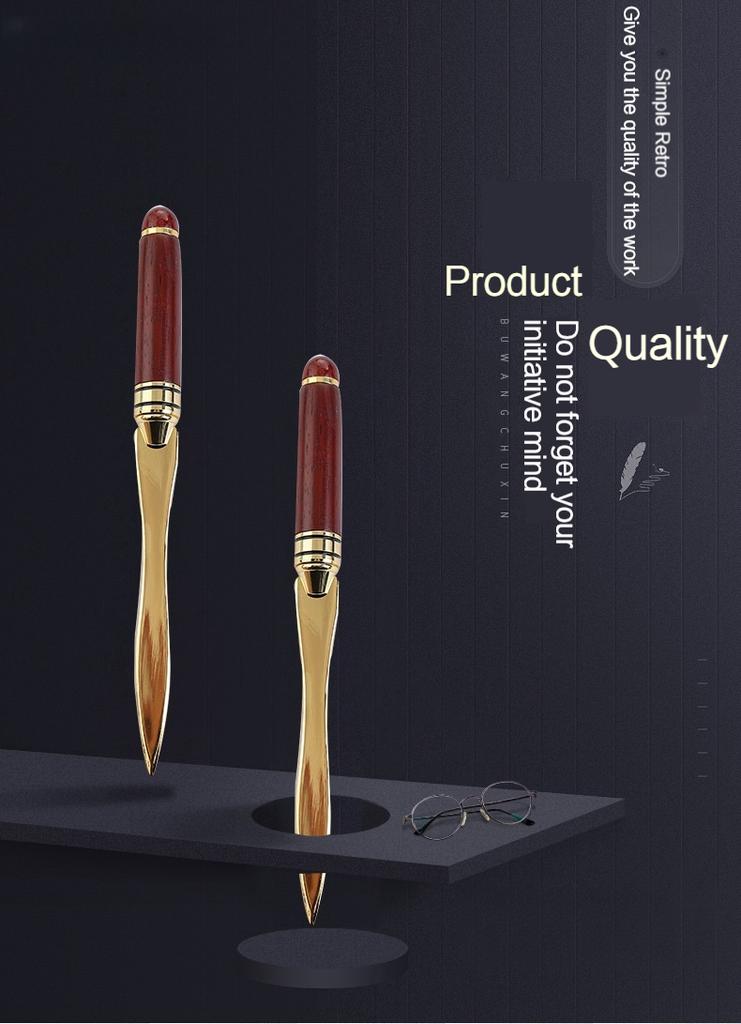 1pc exquisite mahogany letter opener, wooden letter opener for opening envelope, office gift gift letter cutting knife