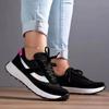 Fashion Women's Splicing Lace-up Flat Low Casual Sports Shoes New Large Size Round Head Mesh Shoes Zapatos De Mujer  Women Shoes