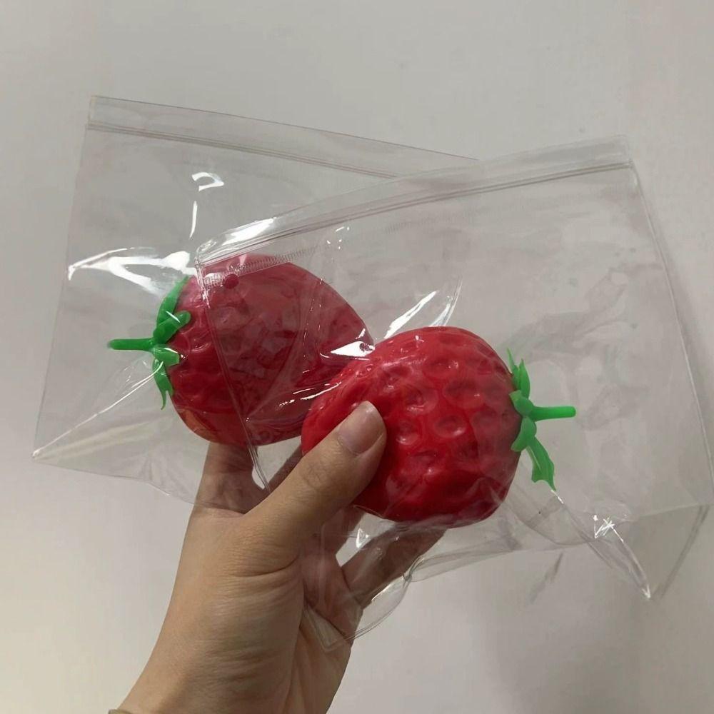 Finger Relax Strawberry Squishy Building Blocks Blocks Filled Squishy Crunchy Squishy Adult Kids