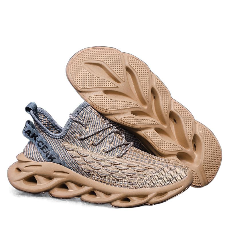 Frühling und Sommer neue Übergröße Außenhandel Fly-Woven Mesh Schuhe Herren leichte weiche Sohle lässiger Trend Kokosschuhe Lagerware