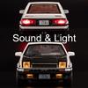 1:32 Scale Car Model Toy 3D Frame Sound Light Pull Back Doors Opened Car Ornament Decoration Painting Boy's Birthday Gifts