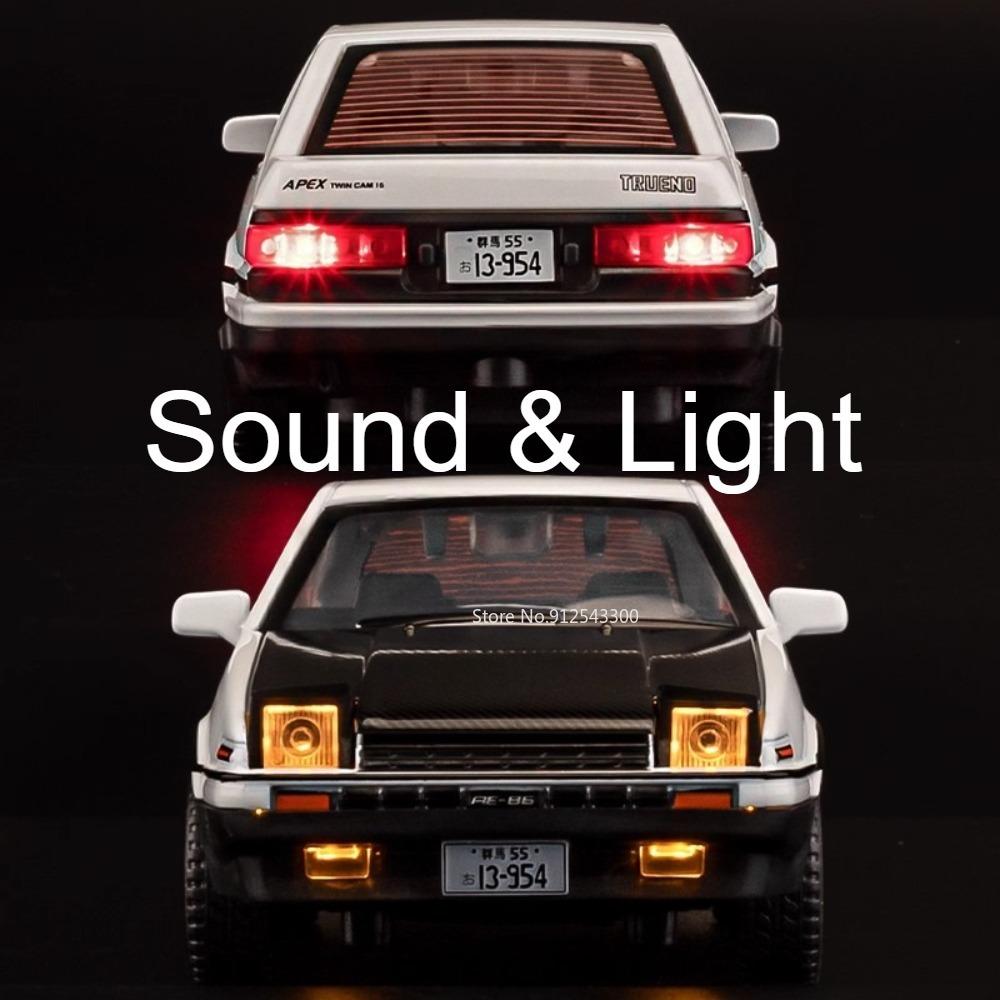1:32 Scale Car Model Toy 3D Frame Sound Light Pull Back Doors Opened Car Ornament Decoration Painting Boy's Birthday Gifts