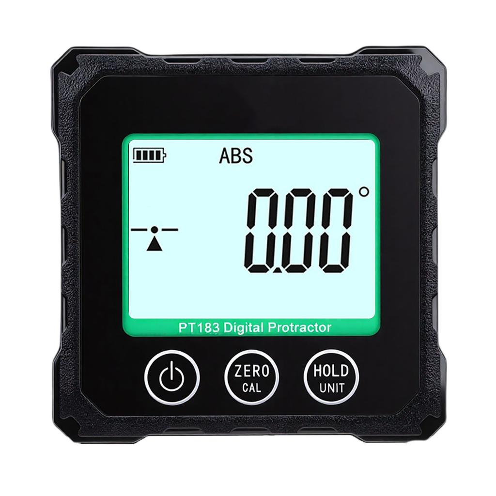 Digital Angle Finder with Electronic   Inclinometer Protractor 4 Side Strong Magnet 90 Degree Angle Gage Woodworking Measuring Tool with Backlit