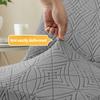Thickened Fleece Chair Cover One-piece Chair Cover Elastic Dining Chair Covers Jacquard Seat Cover for Hotel Restaurant Home