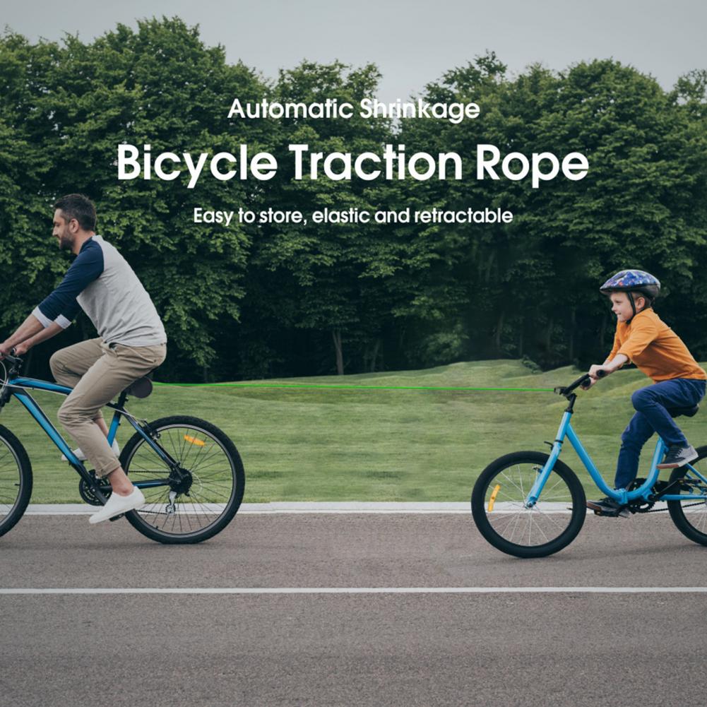 Bicycle Tow Rope Retractable Bike Tractor Portable Easy Use Mountain Parent-Child Pull Rope Towing Trailer Cycling Tool