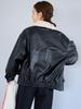 Cohen Leather-Like Vintage Blouson with Boa Collar, 76606000021, 0900, BLACK (09), FREE