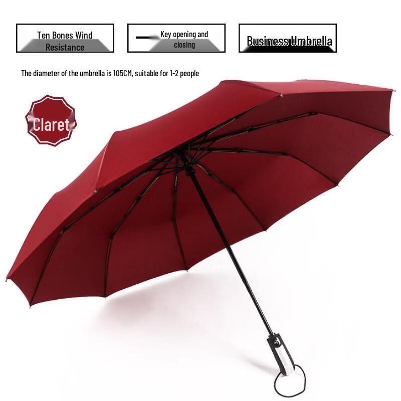 Automatic Dual-Use 10-Rib Double Umbrella