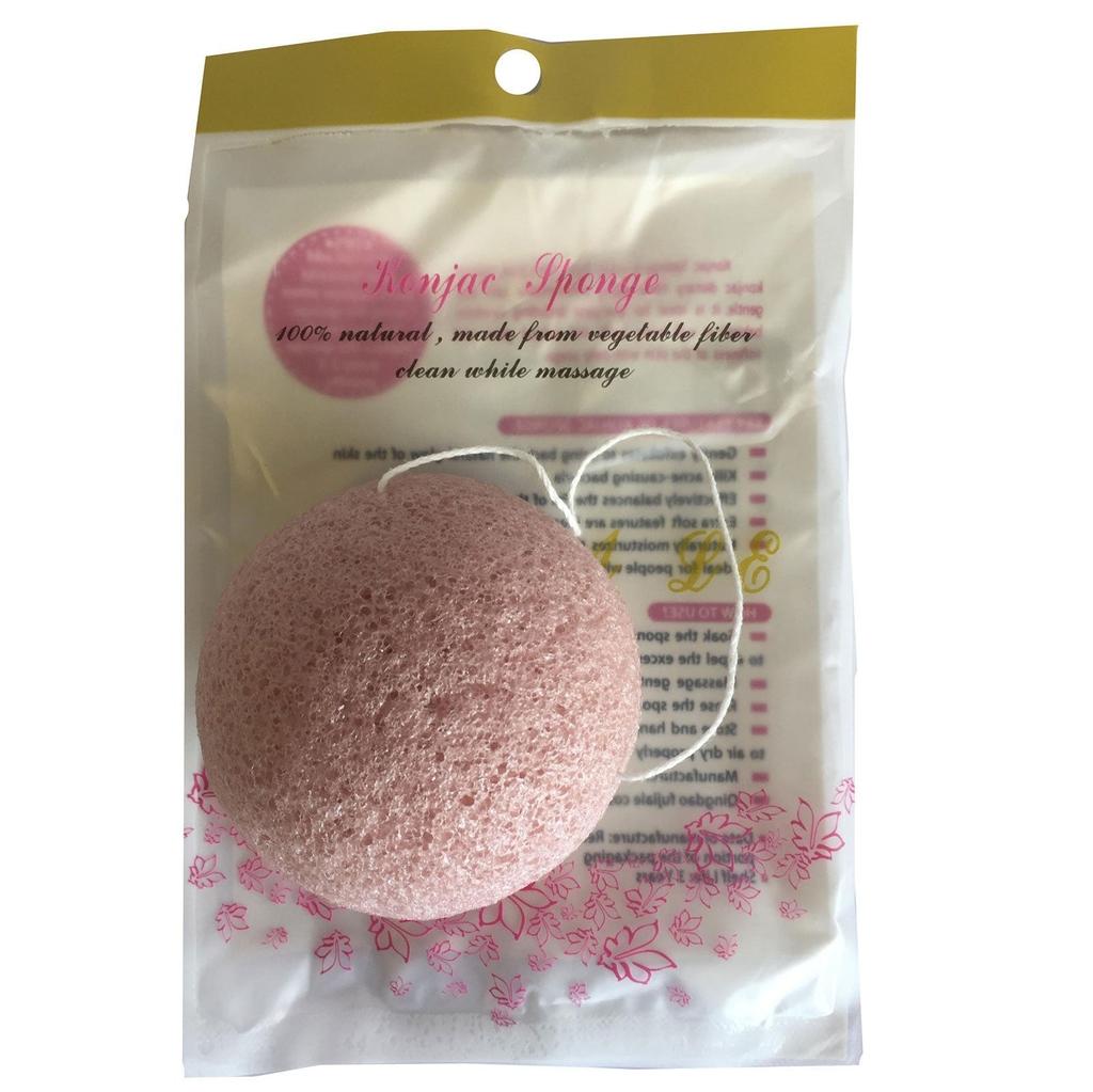 Konjac Face and Body Cleansing Sponge, Rose