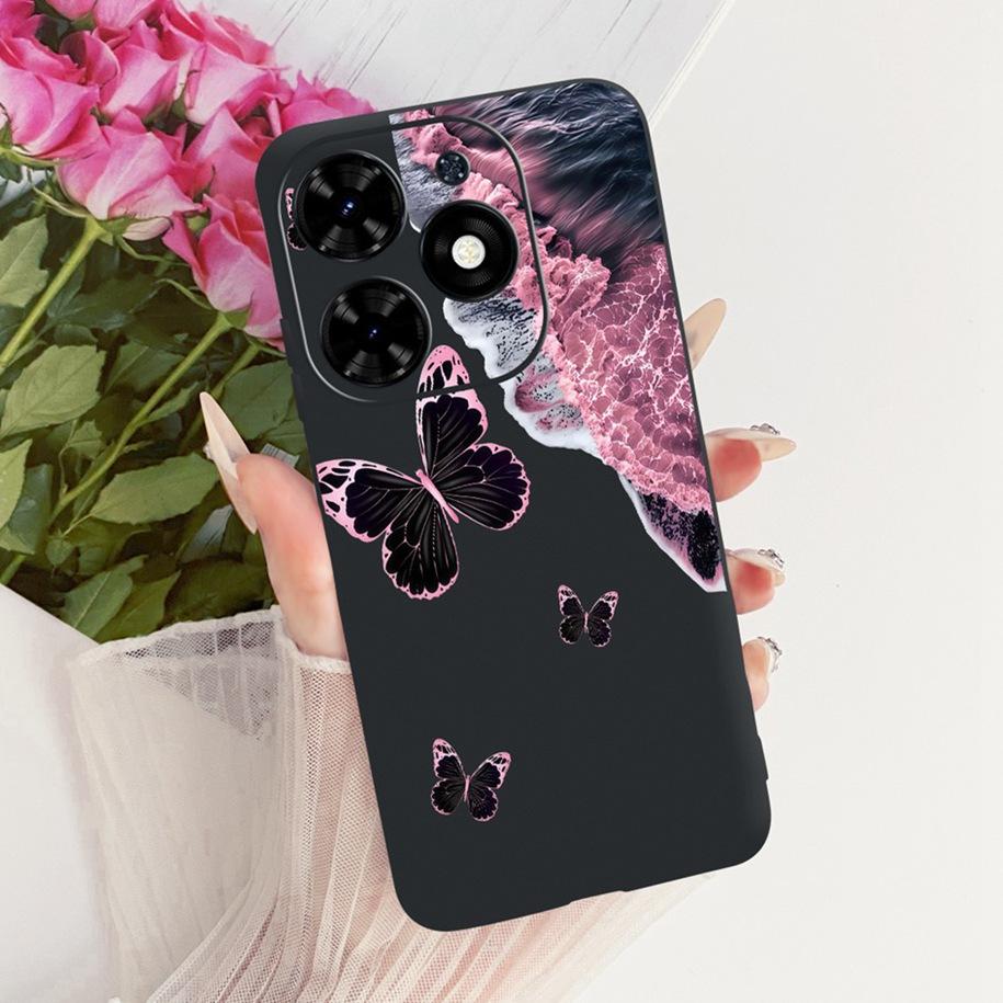 For Tecno Spark Go 2024 Case Spark 20 20C Shockproof Cover Fashion Butterfly TPU Soft Silicone Phone Shell For Tecno Pop 8 Funda