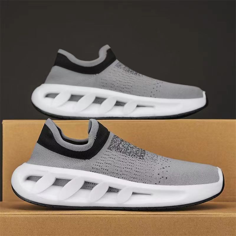 Мужские без шнуровки прогулочные туфли Теннисные туфли с лезвием Нескользящие кроссовки — фото 4