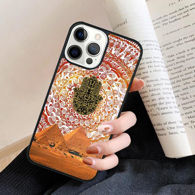 Hamsa Hand of Fatima Phone Case Back Cover for iPhone 17 Air 16 15 14 13 11 12 Pro Max Plus Fundas Coque