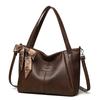 Large Capacity Commuter Shoulder Bag PU Retro Hand Tote Bag