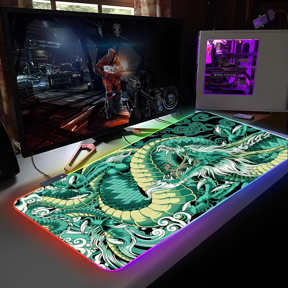 

Китайское искусство Дракон Коврик для мыши RGB Подсветка Коврик для мыши Ноутбук Коврик для мыши Ноутбук Геймер Компьютерный стол Игровые аксессуары RGB600x300x3mm