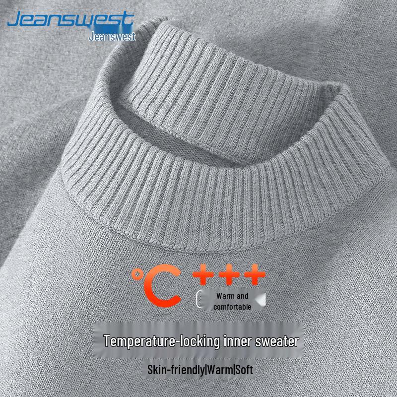 Jeanswest Unisex Solid Round Neck Knit Pullover Sweater